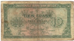 Dix Francs 2 Belga 01/02/1943 - A Identifier