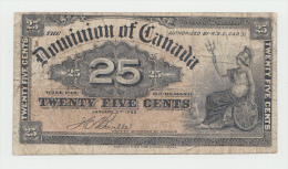 Dominion Of Canada 25 Cents 1-2- 1900 "F" Pick 9b 9 B - Kanada