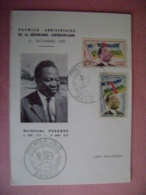 CPM AFRIQUE - CENTRE AFRIQUE - PREMIER ANNIVERSAIRE DE LA REPUBLIQUE LE 1er DECEMBRE 1959- BARTHELEMY BOGANDA - Zentralafrik. Republik