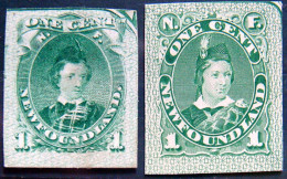 NEWFOUNDLAND 1868-80 1c Prince Of Wales Mint 2 Pieces Of Stationery - Enteros Postales