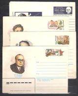 Lot 248 USSR Writers  4 Postal Covers With Printed Original Stamp MNH - Ohne Zuordnung