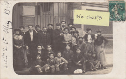 VINCENNES : Groupe D'Ouvriers - Souvenir Du 1er Mai 1908 - Superbe Carte Photo - Politique - Vincennes