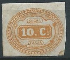 1863 REGNO SEGNATASSE 10 CENT SENZA GOMMA - T77 - Portomarken