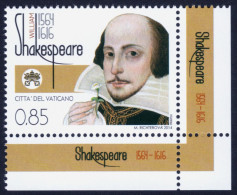 2014 VATICANO "SHAKESPEARE" SINGOLO MNH - Nuevos