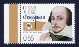 2014 VATICANO "SHAKESPEARE" SINGOLO MNH - Nuevos