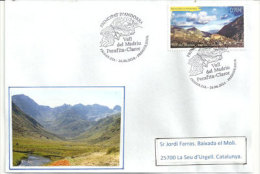 Vallée Glaciaire Pyrénéenne Du Madriu.,Patrimoine Mondial De L´UNESCO,oblit.illustrée, Sur Lettre Adressée En Catalogne. - Lettres & Documents