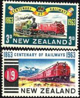 NEW ZEALAND CENTENARY OF RAILWAYS TRAIN SET OF 2  3P-1/9 MLH 1963 SG818-19 READ DESCRIPTION !! - Ongebruikt