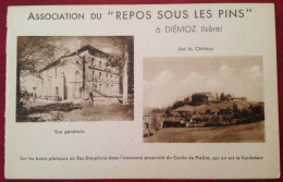 38 Isere DIEMOZ Association Du  Repos Sous Les Pins - Vue Générale Et Du Chateau Multivues Carte à 2 Volets - Diémoz