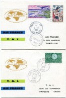 Polynésie - Premier Tour Du Monde TAI AIR FRANCE Par Avion à Réaction - 1er Mai 1961 - R 1561 - Covers & Documents