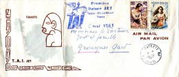 Polynésie - Premier Vol TAI  - TAHITI NOUVELLE CALEDONIE - 6 Mai 1961 - R 1564 - Brieven En Documenten