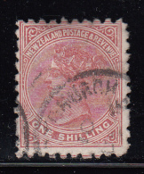 New Zealand Used Scott #67 1sh Queen Victoria - Gebraucht