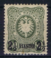 Turkei 1884  : Mi Nr 5AaX Dunkel Grün Oliv   MH/*  Spots In Gum - Turkse Rijk (kantoren)