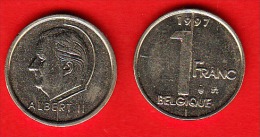 Monnaie  De Circulation Belgique (réf 114) 1 Franc Acier,type Elstrom + 1997 Fr + - 1 Franc