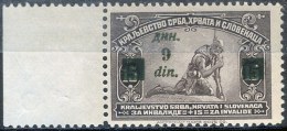 YUGOSLAVIA - JUGOSLAVIA -  ERROR OVPT I- Ovpt.  " 9 Din "  - **MNH - 1922 - Unused Stamps