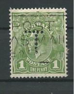 PER080 - AUSTRALIA - PERFIN N. 77A - 1 P.. RE GIORGIO V - CATALOGO YVERT - Usados