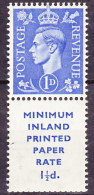 Großbritannien Great Britain Grande-Bretagne - Georg VI. (MiNr: S 2) 1952 - Postfrisch MNH - Unused Stamps
