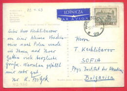 162720 / PAR AVION 1963  To BULGARIA - WARSZAWA - BARBAKAN BARBAKANE -  Poland Pologne Polen Polonia - Lettres & Documents