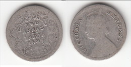 **** BRITISH INDIA - INDES ANGLAISES - 2 ANNAS 1887 - TWO ANNAS 1887 VICTORIA - SILVER - ARGENT **** ACHAT IMMEDIAT !!! - Kolonien