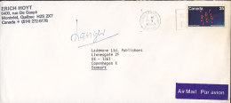 Canada Airmail Par Avion Lbel MONTREAL Quebec 1980 Cover Lettre To Denmark Uranium Resources Stamp - Luftpost