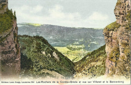 Les Rochers De La Combe-Grède Et Vue Sur Villeret Et Le Sonnenberg           Ca. 1910 - Villeret