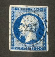 3238  France 1854  Mi.#13  (o)  Scott #15  Offers Welcome! - 1852 Louis-Napoleon