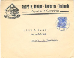 1929 Firmabrief Van Deventer Met 12 1/2 Cent Veth Naar Ohrdruf - Covers & Documents