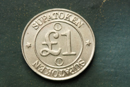 Jeton De 1 Livre Sterling "Supatoken - Lettre I" British Casino Token - One Pound - Casino