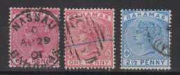 Bahamas Mi# 2 + 13 + 14 Used Victoria - 1859-1963 Crown Colony