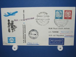 FFC First Flight 257 Amsterdam - Bucharest Roemenie 1965 - A653b (nr.Cat DVH) - Lettres & Documents