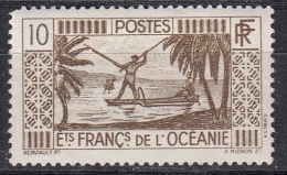 Polinesia, 1934/39 - 10c Spear Fishing - Nr.85 MLH* - Unused Stamps