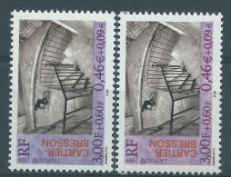 [07] Variété : N° 3265 Cartier-Bresson Lilas Au Lieu De Violet  +  Normal  ** - Unused Stamps