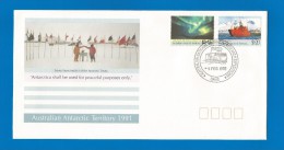 AAT  1992  Mi.Nr. 88 / 89 - Expeditions Davis - FDC 09. Feb. 1992 - - FDC