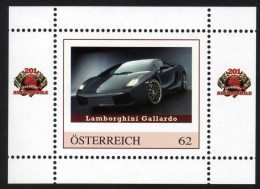 ÖSTERREICH 2011 ** Lamborghini Gallardo - PM Personalized Block MNH - Personalisierte Briefmarken