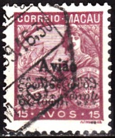 MACAU - 1936,  CORREIO AÉREO - Padrões, Com Sobrecarga, 15 A.   (o)  MUNDIFIL  Nº 6 - Poste Aérienne