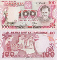 Tansania Pick-Nr: 8a Bankfrisch 1977 100 Shilingi - Tanzanie