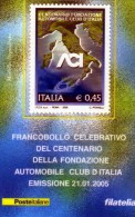 2005 Centenario Dell'ACI - Philatelistische Karten