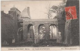 Cpa MONTMORT (51) Le Château - Les Fossés Et Le Pont -levis -  1907 - Montmort Lucy