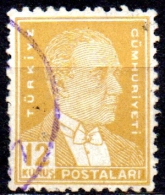 TURKEY 1931 Kemal Ataturk -  12k. - Brown  FU - Gebraucht