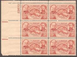 USA - 1948 Oregon Territory Plate Block Of Six. Scott 964. MNH ** - Ruedecillas (Números De Placas)