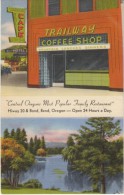 Bend Oregon, Trailway Coffee Shop Restaurant, C1950s Vintage Linen Postcard - Otros & Sin Clasificación