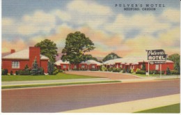 Medford Oregon, Pulvers Motel, Autos, C1950s Vintage Linen Postcard - Otros & Sin Clasificación