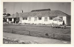 Seaside Oregon, City Center Motel, Lodging, C1940s Vintage Real Photo Postcard - Otros & Sin Clasificación