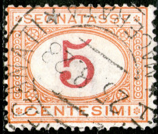 Italy,1870,5 C.postage Due,Mi#P5,Y&T#S5,Sassone#S5,used,see Scan - Portomarken