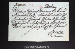 Hungary: Complete Letter 1834  From Buda / Budapest To Croatia With Red Text Cancel , Nice Wax Seal - ...-1867 Prefilatelia