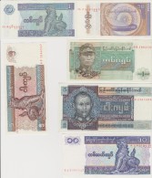 MYANMAR  6  BANKNOTES    VF+  Ref  659 - Myanmar