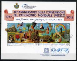 2012 - SAINT-MARIN - SAN MARINO - 40° Anniversario Della Convenzione Del Patrimonio Unesco - MNH - (**) -  New Mint - Blocchi & Foglietti