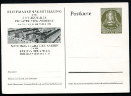 BERLIN PP12 D2/003 Privat-Postkarte AUSSTELLUNG NEUKÖLLN ** 1952  NGK 40,00 € - Cartes Postales Privées - Neuves