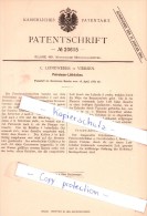 Original Patent - C. Leineweber In Viersen , 1882 , Petroleum-Lötkolben !!! - Viersen