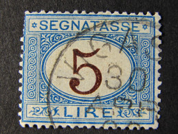 (D)ITALIA Regno Segnatasse-1870- "Cifra" £. 5 US° DIF. (descrizione) - Portomarken