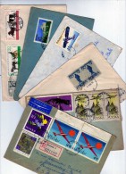 2551 Lote De 6 Cartas, Polonia, Avión, Caballos - Lettres & Documents